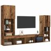 vidaXL Gabinete de TV 4 pcs Madera vieja Madera contrachapada