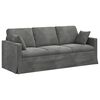 vidaXL Sof&aacute; 2 pcs Gris oscuro 198 x 78 x 80 cm Terciopelo