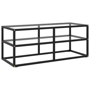 vidaXL Mueble para TV de vidrio templado negro 100x40x40 cm