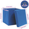 vidaXL Cajas de almacenaje con tapas 4 uds tela azul 32x32x32 cm