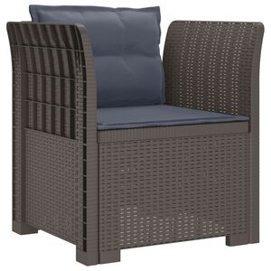 vidaXL Sill&oacute;n Individual con Cojines Apariencia de Ratan PP Gris Claro
