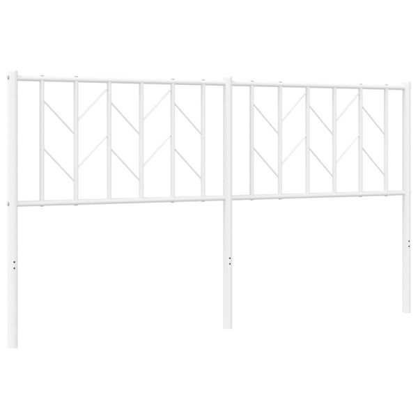 vidaXL Cabecero de metal blanco 160 cm