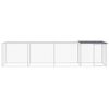 vidaXL Gallinero con techo acero galvanizado antracita 403x98x90 cm