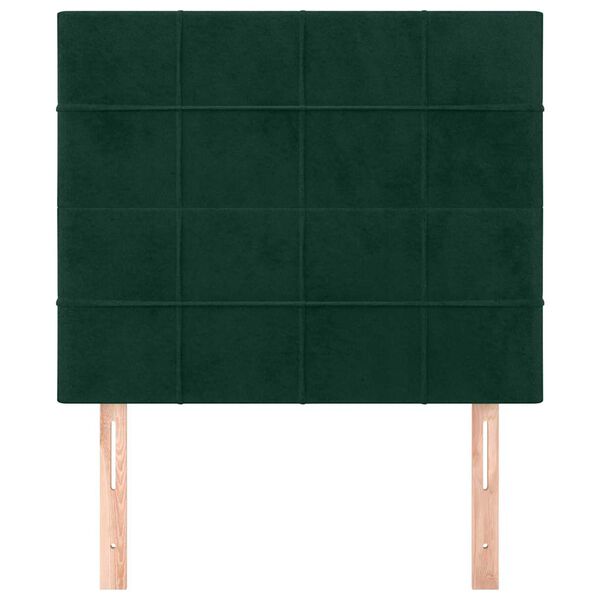 vidaXL Cabecero Terciopelo Verde Oscuro 100x5x118/128 cm