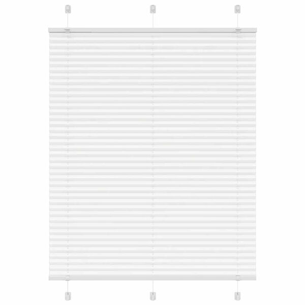 vidaXL Estor Plisado blanco 105x150 cm Tela Ancho 104,4 cm Poli&eacute;ster
