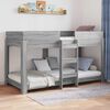 vidaXL Cama Litera para Ni&ntilde;os con colch&oacute;n Gris Sonoma 100 x 190 cm