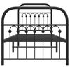 vidaXL Estructura cama sin colchón con estribo metal negro 75x190 cm