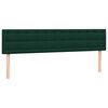 vidaXL Cama box spring con colch&oacute;n y LED terciopelo verde oscuro 180x220 cm