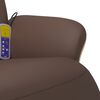 vidaXL Sill&oacute;n reclinable masaje con reposapi&eacute;s cuero sint&eacute;tico marr&oacute;n