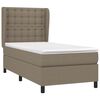 vidaXL Cama box spring con colch&oacute;n tela gris taupe 90x190 cm