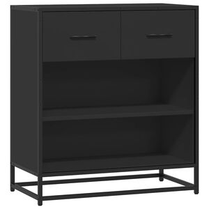 vidaXL Aparador de madera de ingenier&iacute;a negro 68x35x76 cm