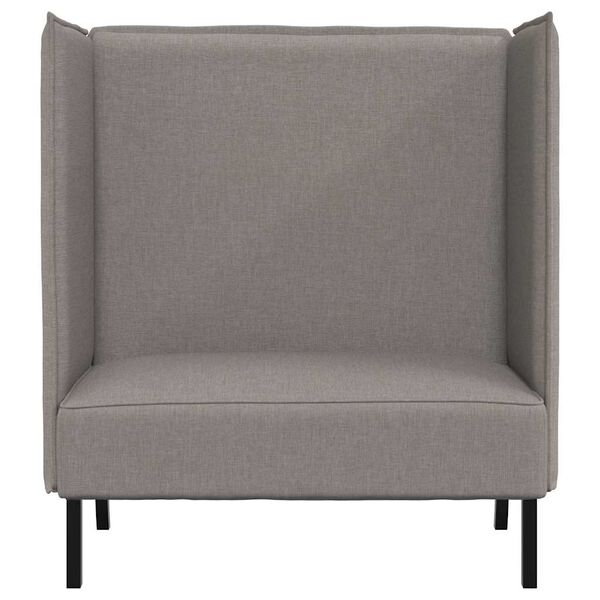 vidaXL Sofa de Espalda Alta 101cm Taup&eacute; tela