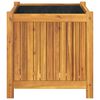 vidaXL Jardinera con forro madera maciza de acacia 50x50x50 cm