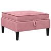vidaXL Taburete de Sof&aacute; con Almacenamiento Rosa Terciopelo