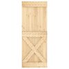 vidaXL Puerta corredera con herrajes madera maciza de pino 80x210 cm