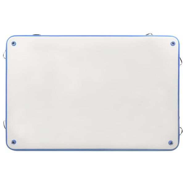 vidaXL Plataforma flotante inflable azul y blanco 200x150x15 cm
