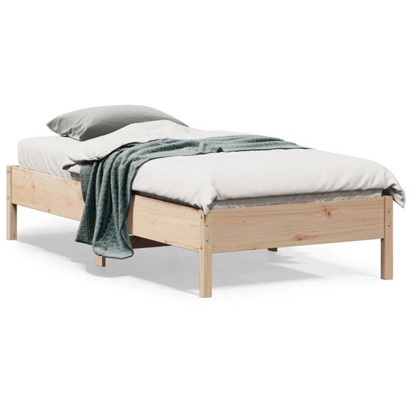 vidaXL Estructura de cama sin colch&oacute;n madera maciza de pino 90x190 cm