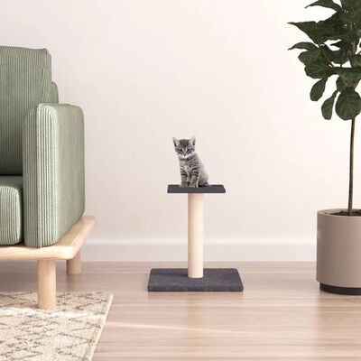 vidaXL Poste rascador para gatos con plataforma gris oscuro 38 cm