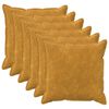 vidaXL Funda de almohada 6 uds. HOUTEN Amarillo 80 x 80 cm