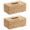 vidaXL Fundas para Cajas de Tejido 2 uds. Jacinto de agua Natural