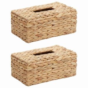 vidaXL Fundas para Cajas de Tejido 2 uds. Jacinto de agua Natural