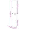 vidaXL Mueble de ba&ntilde;o madera de ingenier&iacute;a gris Sonoma 25x26,5x170 cm