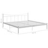 vidaXL Estructura de cama sin colchón metal blanco 200x200 cm