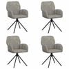 vidaXL Sillas de comedor giratorias 4 uds. Cuero de Suede Sint&eacute;tico