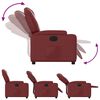 vidaXL Sill&oacute;n reclinable el&eacute;ctrico de cuero sint&eacute;tico rojo tinto