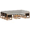 vidaXL Conjunto de sof&aacute;s de exterior 10 pcs Natural y Gris Claro