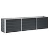 vidaXL Arriate de acero galvanizado gris antracita 240x40x45 cm