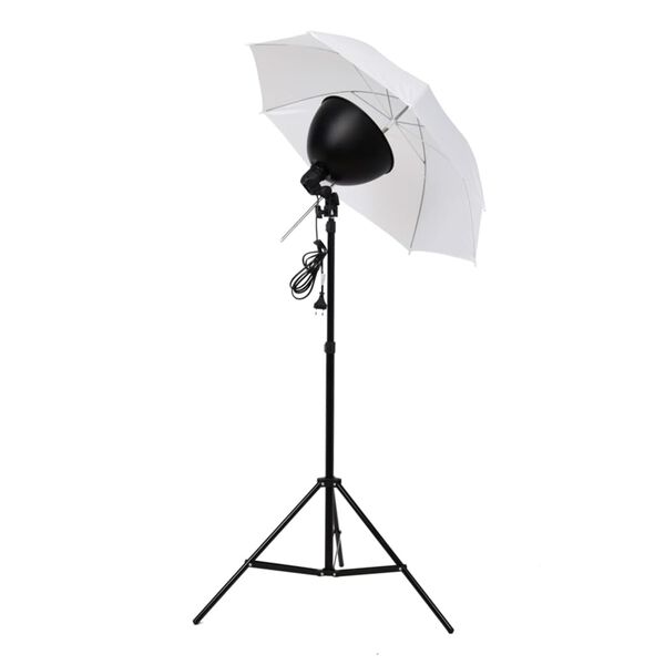 vidaXL Kit de estudio fotogr&aacute;fico con set de luces, fondo y reflector