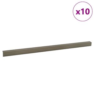 vidaXL Mamperlanes 10 pcs champán 67 x 3.5 x 3 cm Aluminio