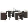 vidaXL Conjunto de Comedor de Jardín 5 pcs Marrón ratán sintético