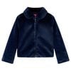 Chaqueta infantil de cuero sint&eacute;tico azul marino 92