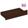 vidaXL Estructura de cama con 2 cajones pino marrón oscuro 180x200 cm