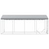 vidaXL Perrera de exterior con toldo acero galvanizado plata 3x6x2,5 m