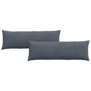 vidaXL Cojines de sof&aacute; 2 pcs Gris oscuro 120 x 40 cm Tela de pana