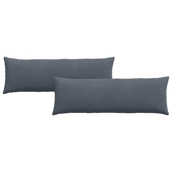 vidaXL Cojines de sofá 2 pcs Gris oscuro 120 x 40 cm Tela de pana