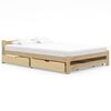 vidaXL Estructura de cama con 2 cajones madera maciza pino 160x200 cm
