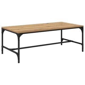 vidaXL Mesa de Caf&eacute; Roble artesanal 100 x 50 x 35 cm