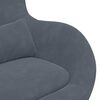 vidaXL Sill&oacute;n huevo Gris oscuro 63 x 73 x 90 cm Terciopelo
