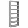vidaXL Librer&iacute;a Gris Sonoma 80 x 30 x 198 cm Madera de ingenier&iacute;a