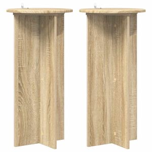 vidaXL Soporte de plantas 2 pcs Roble Sonoma 40 x 40 x 80 cm