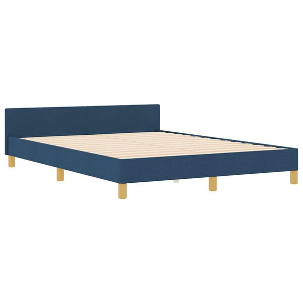vidaXL Estructura de cama con cabecera Azul 140 x 190 cm tela
