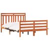 vidaXL Estructura de cama con cabecera Marr&oacute;n cera 160 x 200 cm