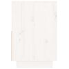 vidaXL Mesita de noche madera maciza de pino blanco 60x34x51 cm