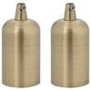vidaXL Portal&aacute;mparas 2 uds bronce E27