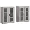 vidaXL Armarios de pared 2 uds madera de ingenier&iacute;a gris Sonoma