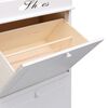 vidaXL Mueble zapatero de madera de Paulownia blanco 50x28x98 cm